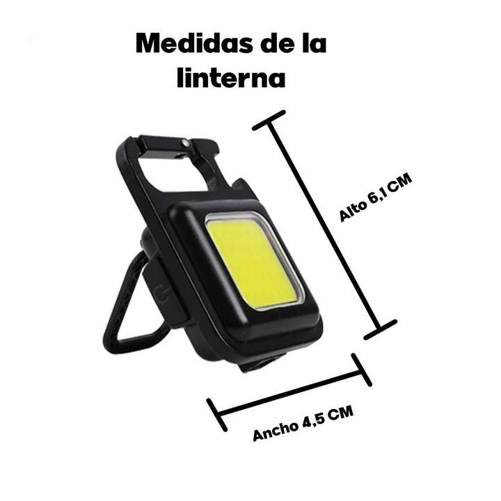 "Mini Linterna LED de Mano – Llavero Multifunción Recargable USB"