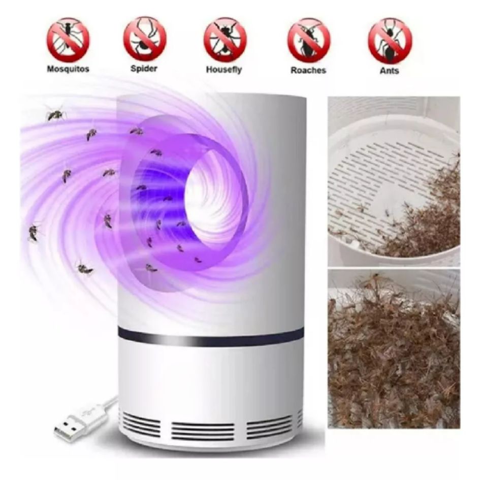 "Lámpara LED Atrapa Mosquitos Portátil – Luz UV Silenciosa"