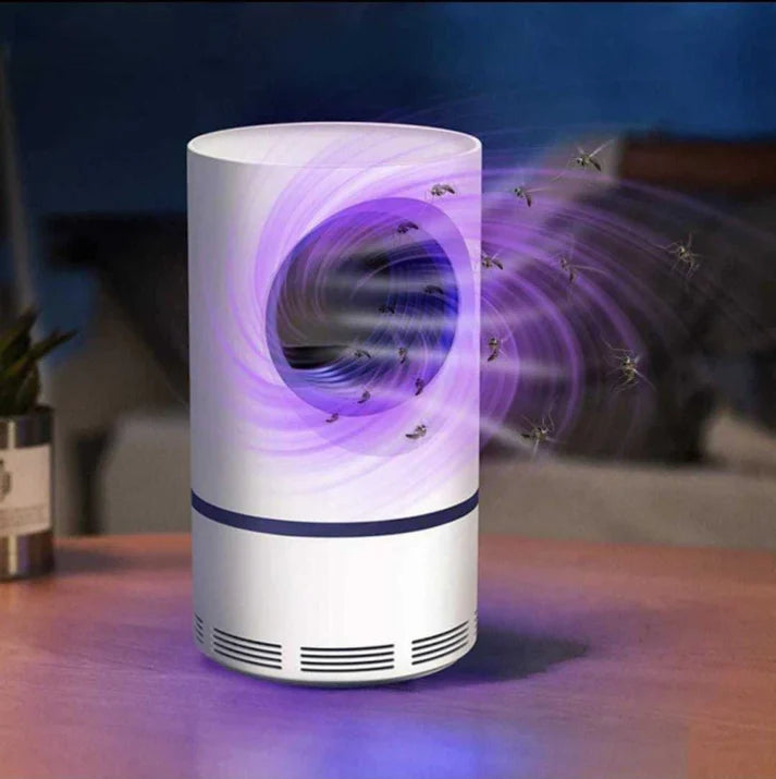 "Lámpara LED Atrapa Mosquitos Portátil – Luz UV Silenciosa"